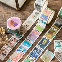 retro stamp washi tape van gogh hand account masking tape cute photo album diary diy decoration stickers easy to tear