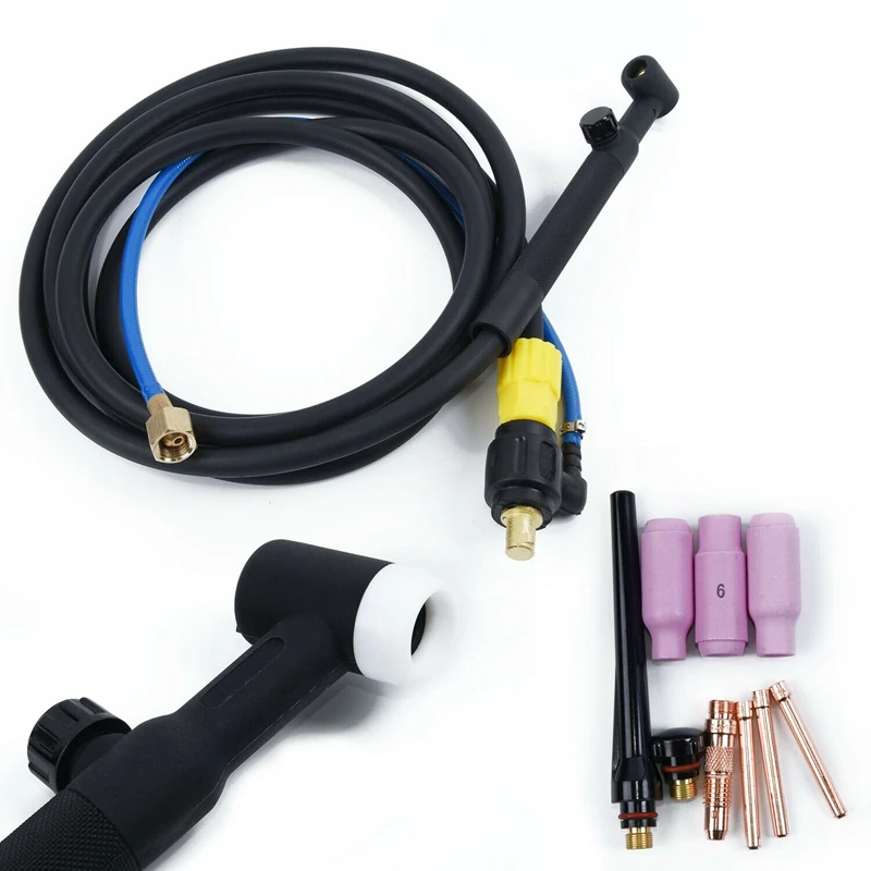 

WP-17V Tig Welding Head Torch Tool Flexible Head with Gas Valved 35/50 4M Cable