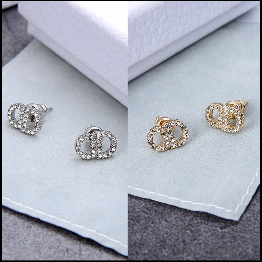 

2021 New zircon alphabet cd- earrings For women charms personality sweet simple wild fashion jewelry holiday gifts free shipping