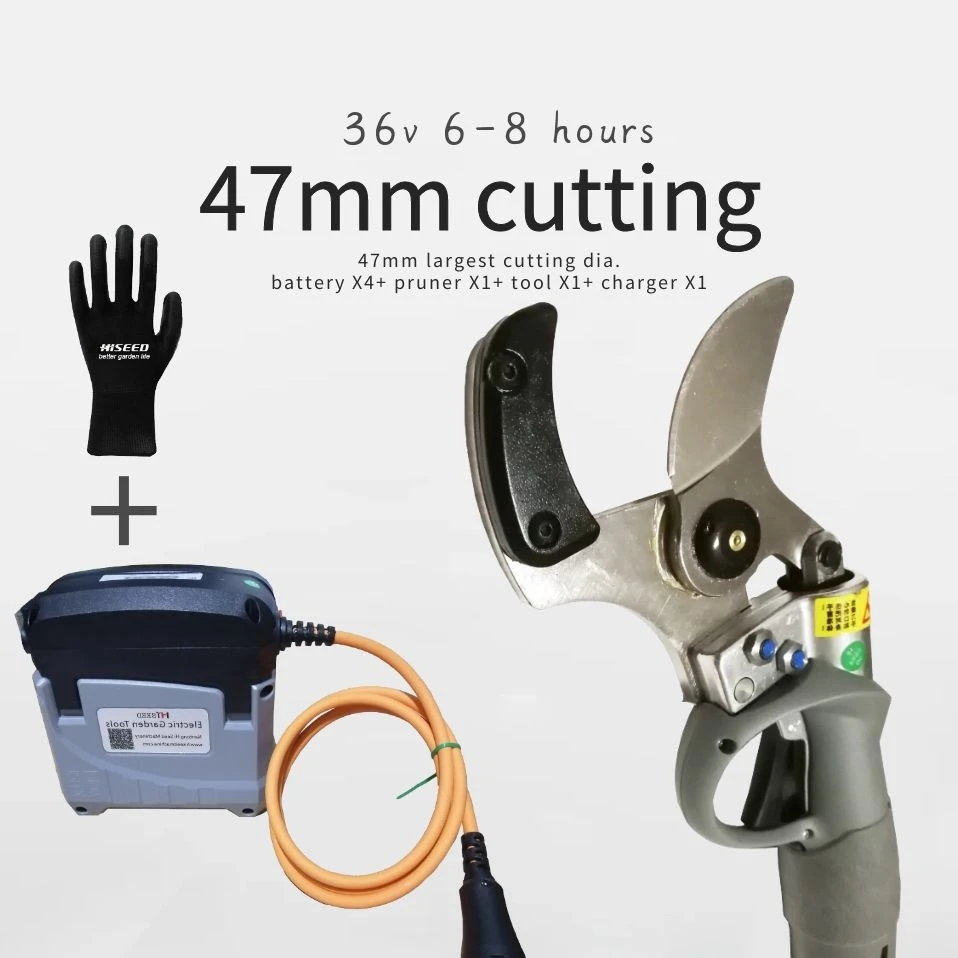 complete pruner kit 47 мм самый большой диаметр резки Электрический секатор, электрические ножницы силовые секаторы 1,77 дюймов CE 6-10 рабочих часов - Цвет: complete pruner kit