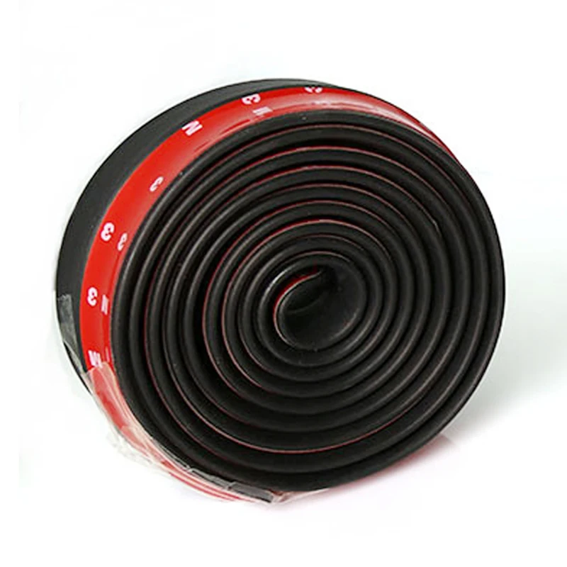 

2.5m Car Front Bumper Lip Skirt Splitter Protector TPVC Front Bumper Strip Car Scratch Proof Adhesive Rubber Strips 60mm Width