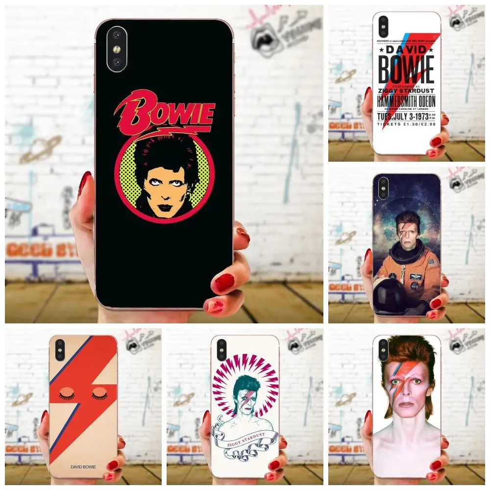 Модные David Bowie мягкие ТПУ чехлы накладки для samsung Galaxy Note 5 8 9 S3 S4 S5 S6 S7 S8 S9 S10 5G mini Edge рlus