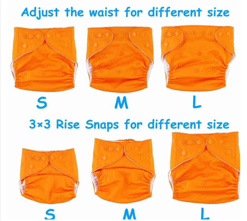 Free Shipping Baby Diapers one row snap baby Leak-proof nappy urine trousers cloth diaper 150 nappies+300 inserts