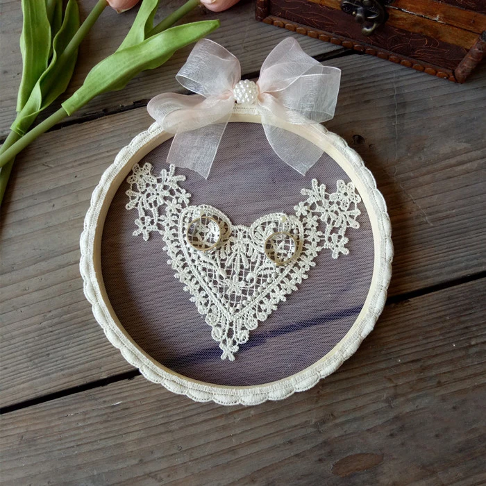 

Handmade wedding accessories love heart ring box ring setting creative wedding crafts diameter17cm