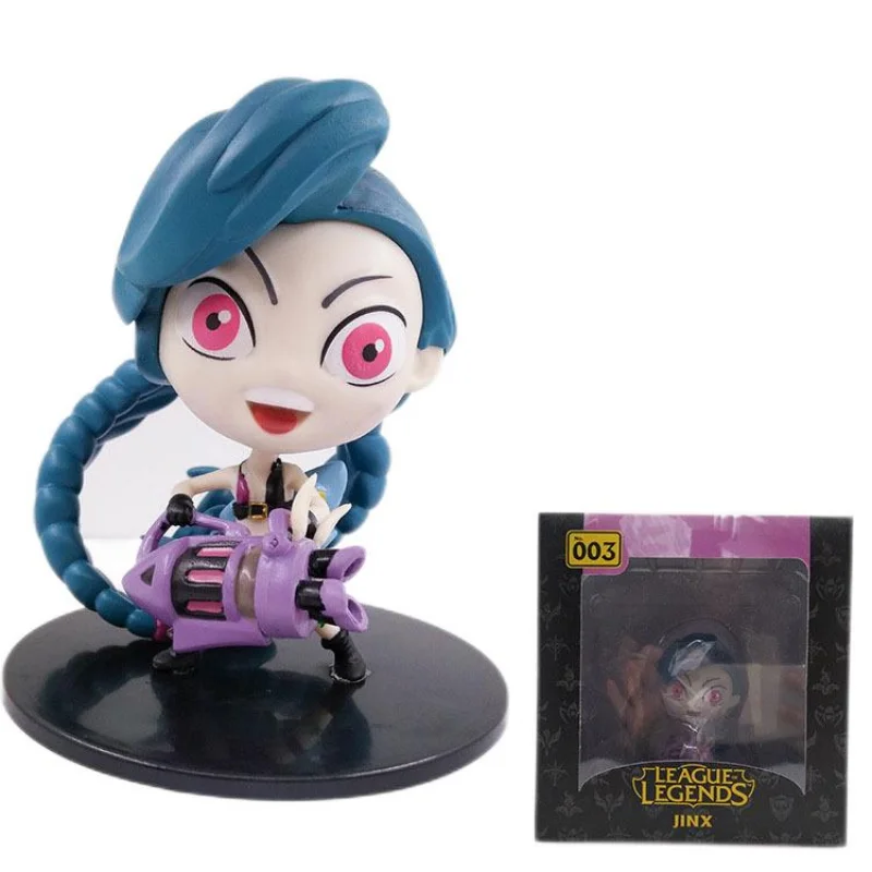 3piece/lot Arcane Jinx Powder Anime Mini Action Figure Lol Adc Jinx Game Character Doll Christmas Adults Toys For Children Gift