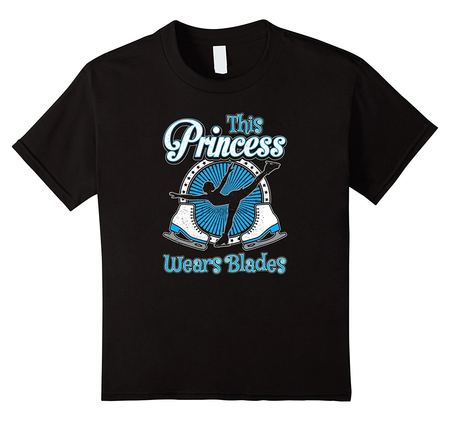 Эта Принцесса Носит мужскую футболку с лезвиями для фигурного катания на