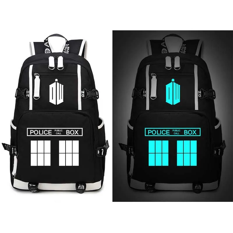 Светящийся рюкзак с USB-разъемом для мужчин и женщин школьный ранец принтом Доктор