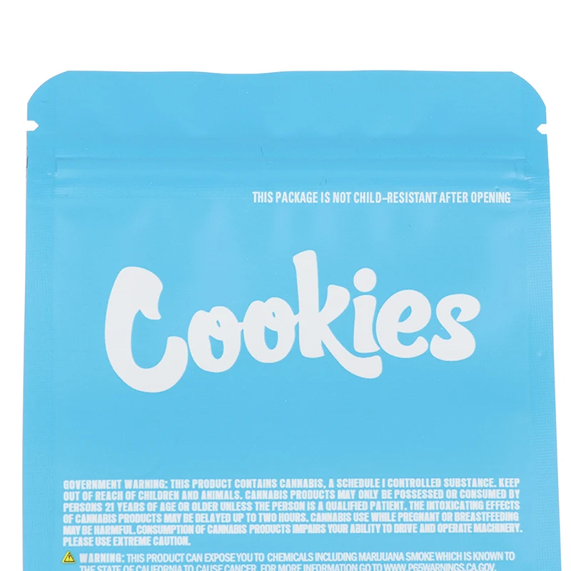 

20Pcs NEW Cookies Bag California Mylar Resealable Packaging Bag Resealable Stand-Up Ziplock Foil Bags HeatSeal Smellproof Bags