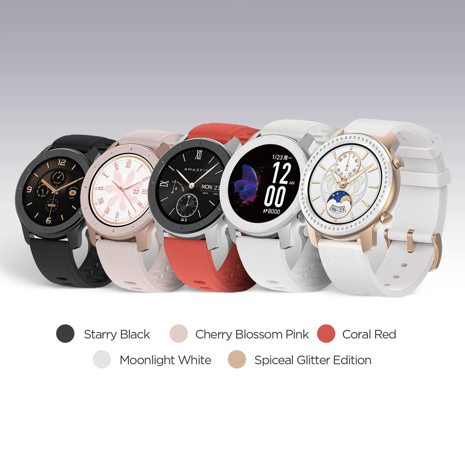 Глобальная версия, Новые смарт-часы Amazfit GTR 42 мм, 5ATM, умные часы, 12 дней, батарея, управление музыкой, для Xiaomi, Android, IOS