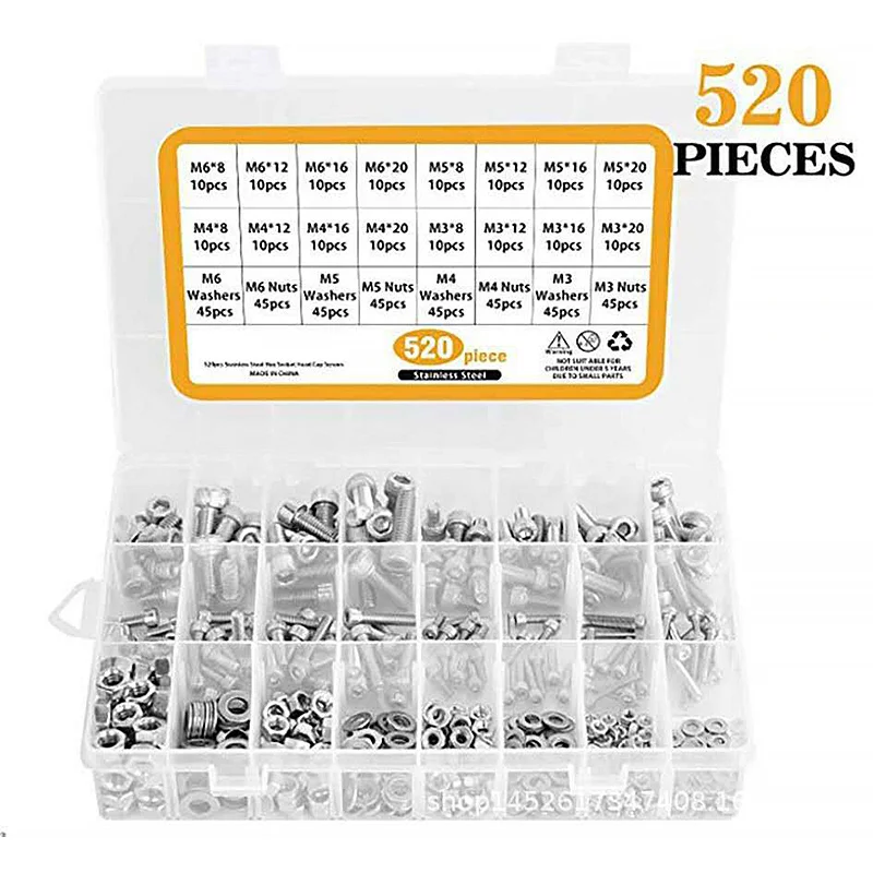 Внутренний шестигранный винт костюм из 2 предметов 304 нержавеющая сталь плоская