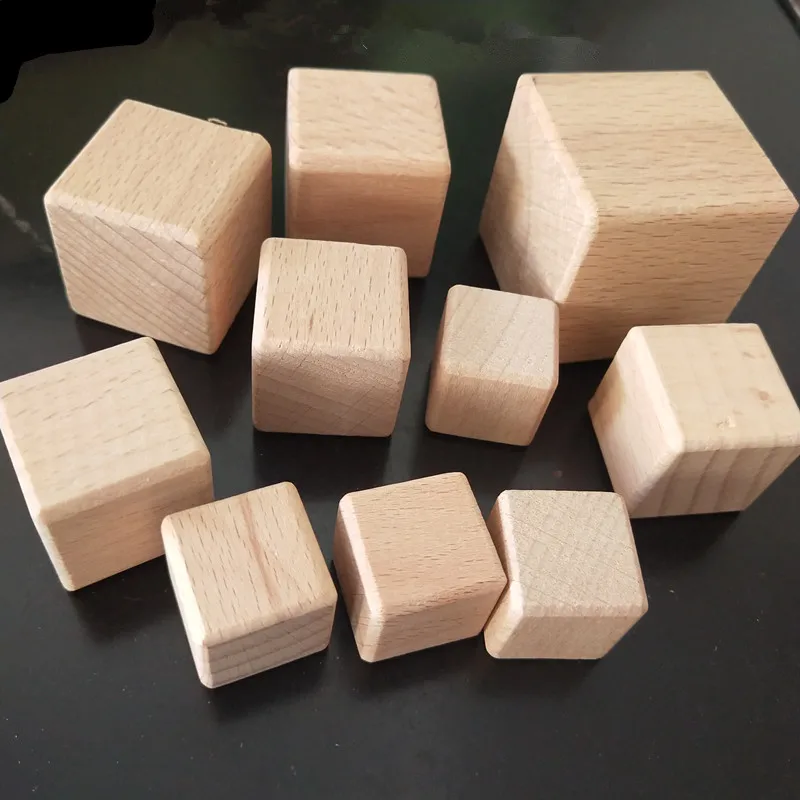 

Wooden Cubes for Arts and Crafts DIY Photo Blocks Unfinished Natural Wood Blocks