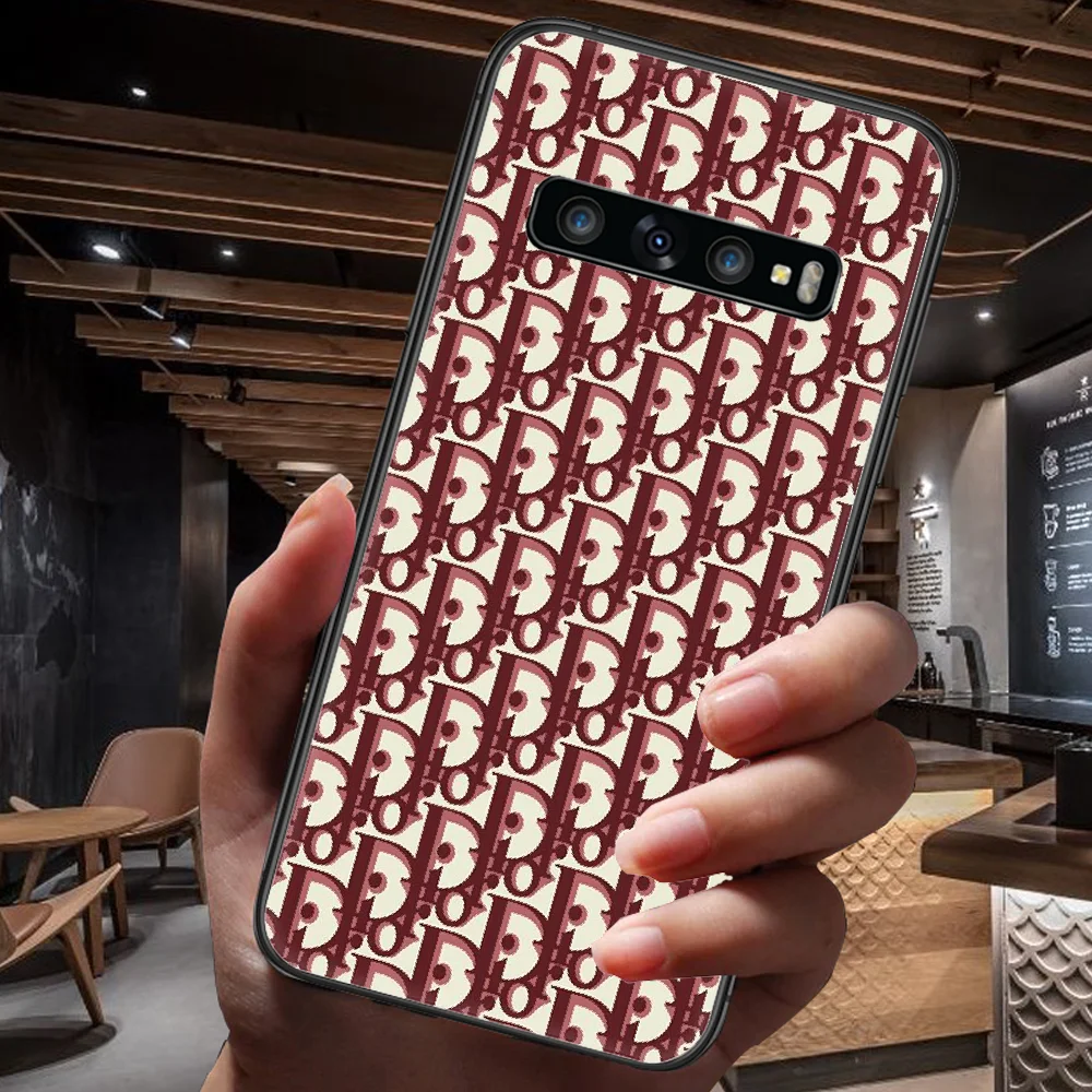 

French fashion brand Phone Case For Samsung Galaxy Note S 8 9 10 20 Plus E Lite Uitra black Cell Soft Etui Painting Coque Luxury