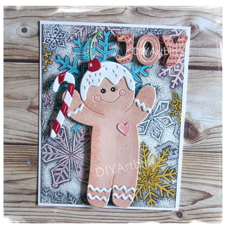 

gingerbread new arrival 2021 metal cutting Dies scrapbooking candy layering stencils christmas layering dies