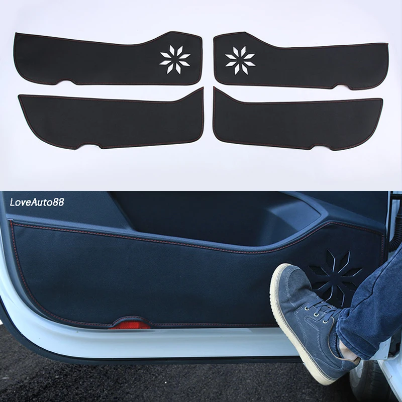 Кожаная защитная накладка для автомобильной двери анти ударный коврик грязный