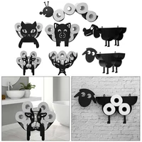 funny metal iron animal shape decorative toilet paper racks free standing bathroom tissue storage roll paper holder accessories