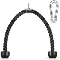heavy duty tricep pull down rope 36 inches with snap hook fitness attachment cable machine pulldown rope for home gym