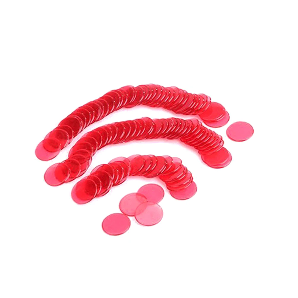 20/30/40/80pcs Transparent Counters Counting Bingo Chips Plastic Markers Bingo Supplies Poker Chips Casino Bingo Markers Token