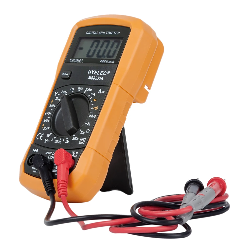 Цифровой мини мультиметр MS8233B с ручным диапазоном и подсветкой 10 А 2000