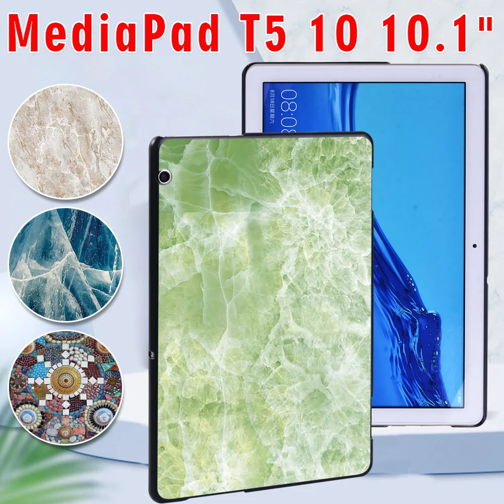 

Чехол для планшета Huawei MediaPad T5 10, 10,1 дюйма, с рисунком под мрамор