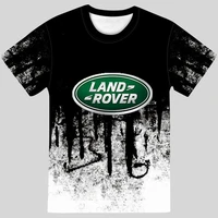 High-Quality Hot-Selling Brand T-Shirt Mens Fun Land Rover Car Logo Printing Short-Sleeved Mens Fashion Plus Size Slim-Fit