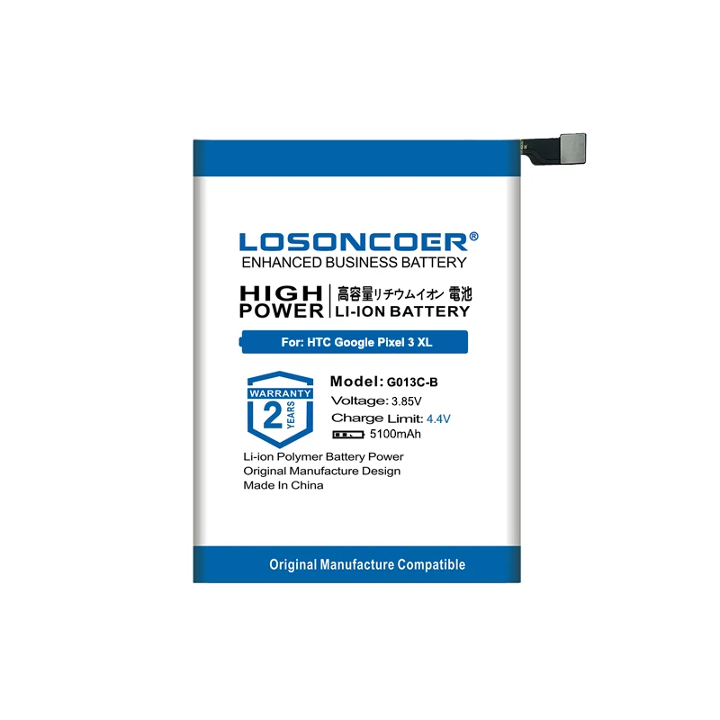 LOSONCOER 5100 мА/ч G013C B Go13C C1 G013CB запасная часть телефона Батарея для HTC Google Pixel 3 XL 3XL