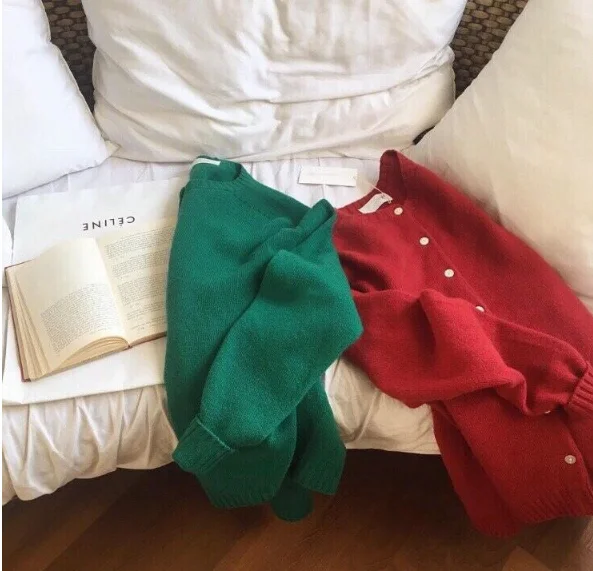 

Knit Button Oversize Women Sweaters Loose Autumn Vintage Cardigans Winter Sweater Women Knitted Plus Size Women Cardigan