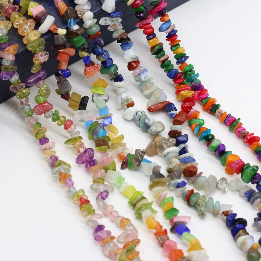 

5-8mm Irregular Freeform Chip Gravel Beads Mix Color Natural Agates Stone Beads For Jewelry Making DIY Necklace Bracelet 40CM