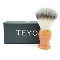 teyo synthetic shaving brush of resin handle with gift box perfect for man wet shave cream beard brush