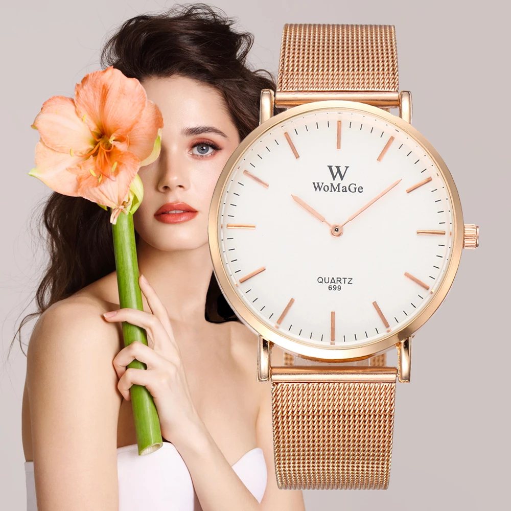 Розовое золото женские кварцевые часы Reloj Mujer модная женская одежда повседневные стильные наручные Стразы