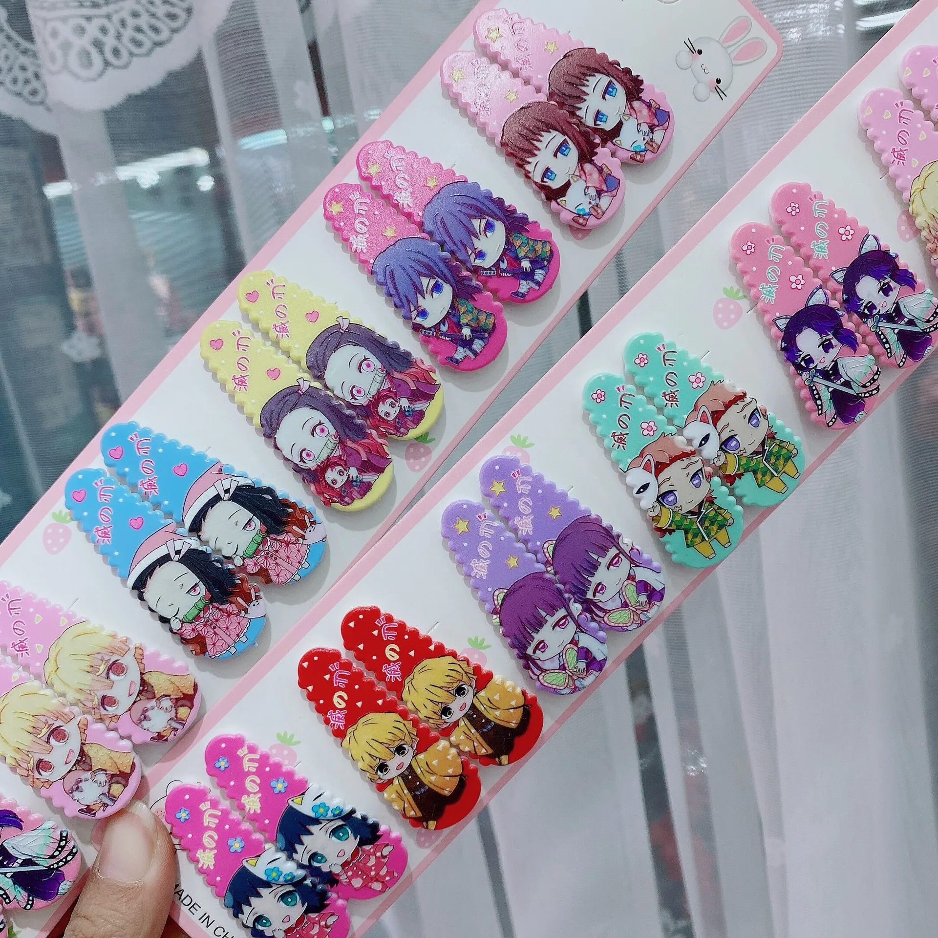 Клипса для клинка убийца демонов Детская клипса волос аксессуары милая боковая