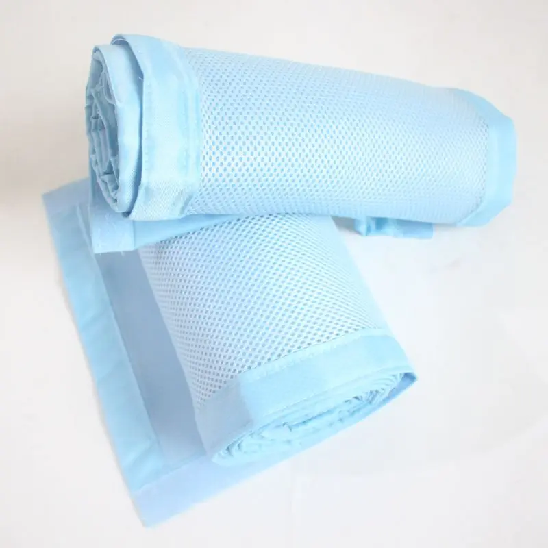 

4 Sided Baby Breathable Mesh Crib Liner Infant Cot Bumper Mesh Children Bumper Crib Liner Baby Cot Sets Bed Around Protector