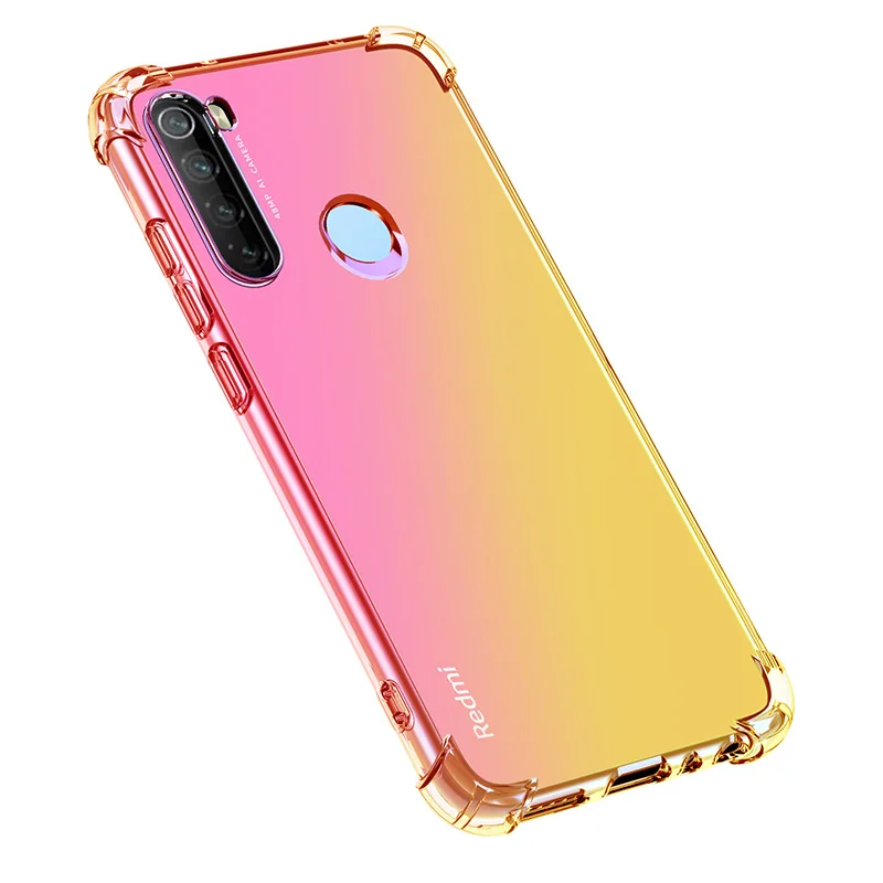 5 Gradient Armor Silicone Case For Xiaomi Redmi Note 8 Pro Case Transparent Soft TPU Shockproof Bumper Cover For Redmi Note 8 Case - Цвет: 5