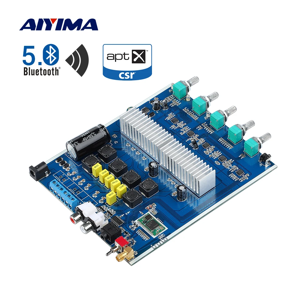 AIYIMA APTX Bluetooth 9. 0 TPA3116 5 усилитель сабвуфера аудиоплата 2x50 Вт + 2 1 Мощность домашний