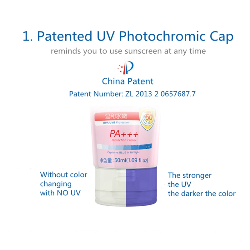50 мл портативная синяя ящерица мягкая и увлажняющая Солнцезащитная SPF50 UVA/UVB