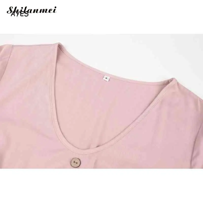 Yellow Sexy Mini Dress Women 2020 Button Drawstring Casual V Neck Ruffles Holiday Party Beach Sundress Retro Vestidos | Женская одежда