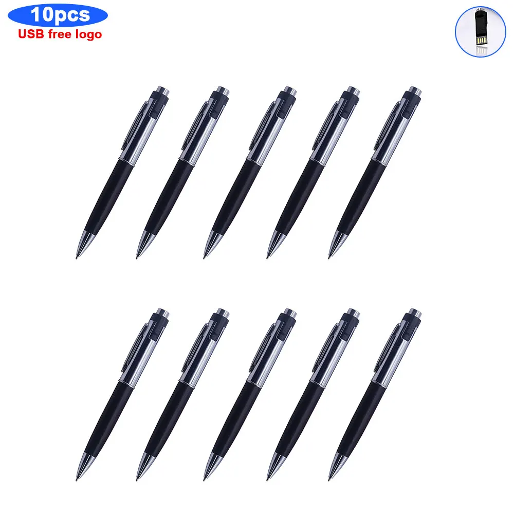 

10pcs/lot free logo metal pen drive 64GB USB Flash Drive 8GB 16GB 32GB 128GB memory stick flash card u disk memoria usb