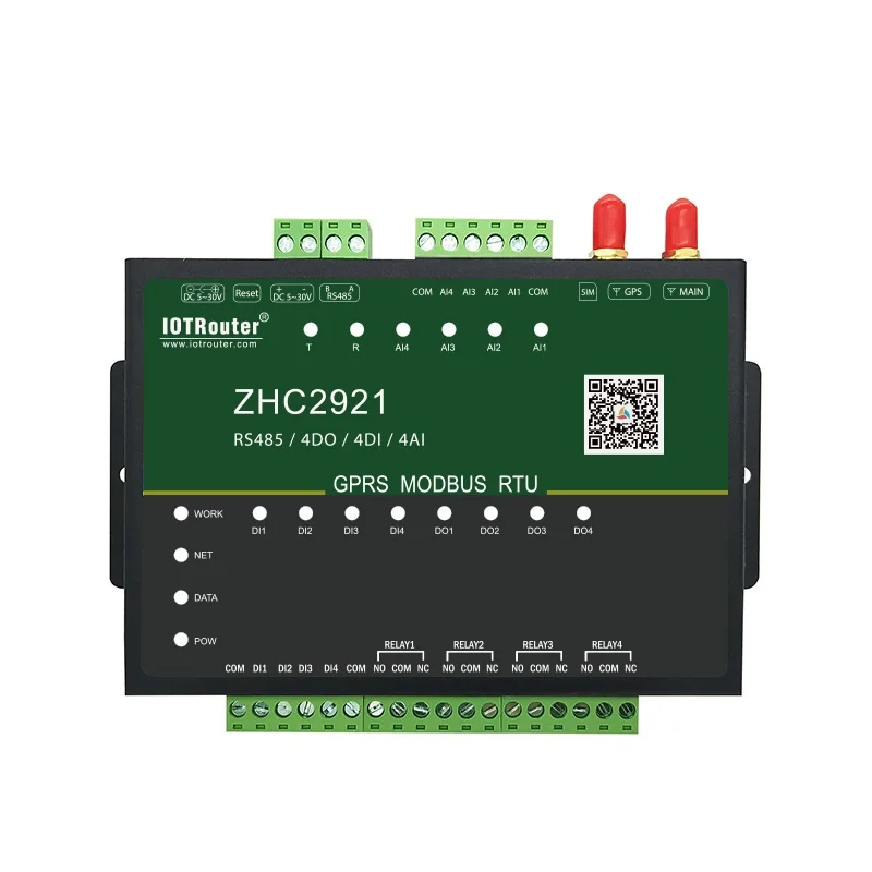 8 канальный дистанционный сетевой контроллер ввода вывода gprs Modbus RTU IoT PLC пульт