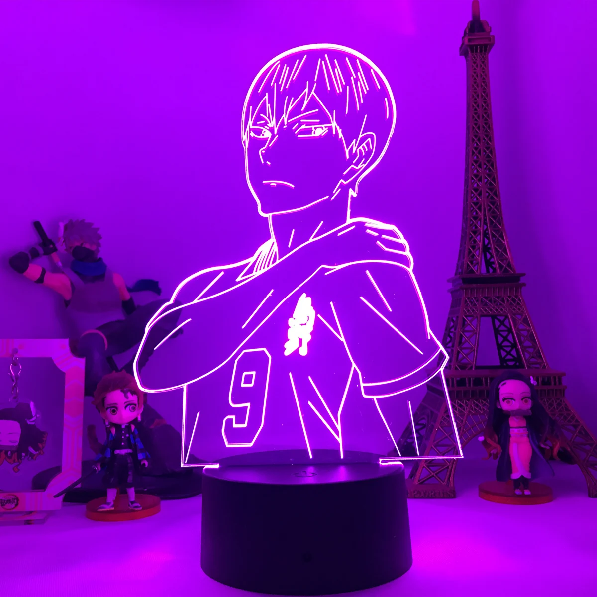 

Haikyuu акриловая 3d лампа аниме светодиодный светильник для украшения спальни крутая манга детские подарки RGB красочный ночсветильник Haikyu пра...