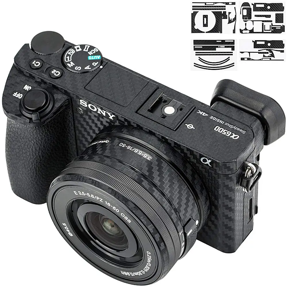Комплект для корпуса камеры и объектива из углеродного волокна Sony A6500 16 50 мм