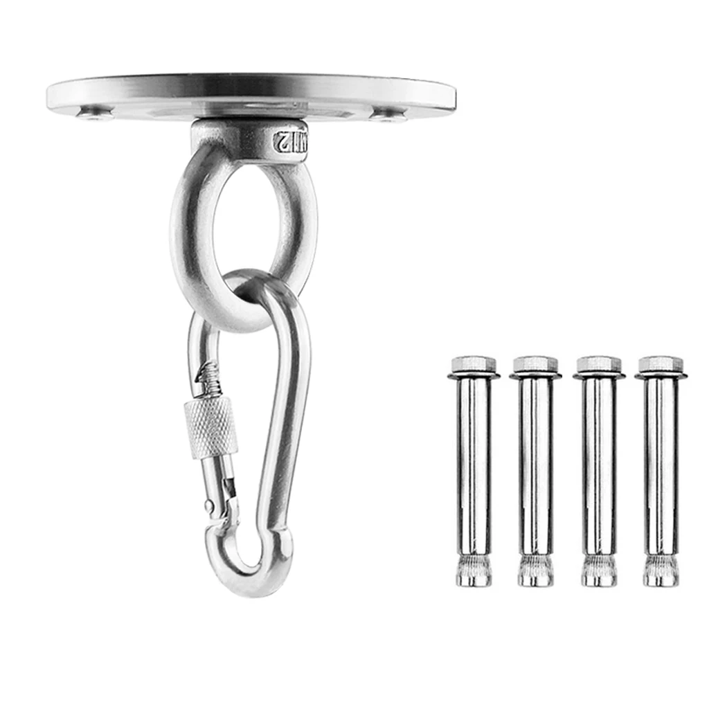 SS304 Поворотный на 360 градусов подвесные крючки потолочное крепление с карабином и