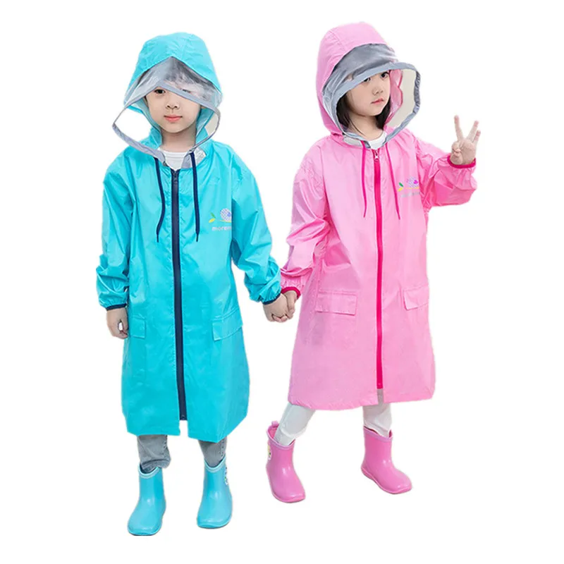 

Длинный дождевик для детей, детский дождевик, Тренч, пончо, дождевик, Capa De Chuva с отделением для рюкзака