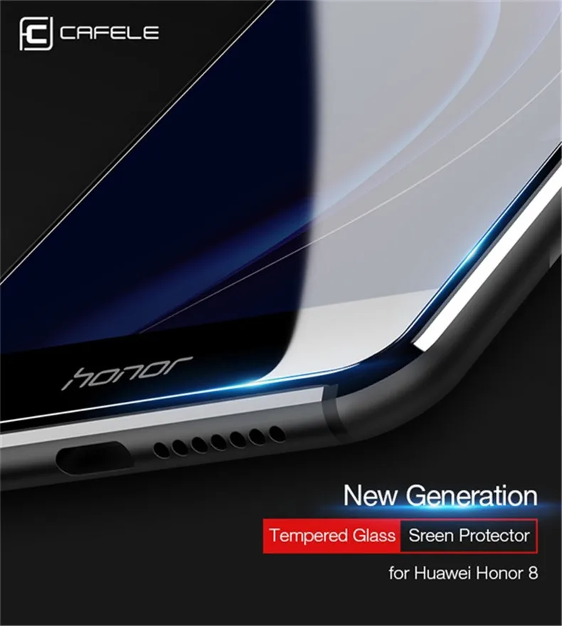 CAFELE Экран протектор для huawei Honor 8 2.5D закаленное Стекло Высокая Ясно ультра тонкий Анти Shatter Защитная пленка для Honor 8