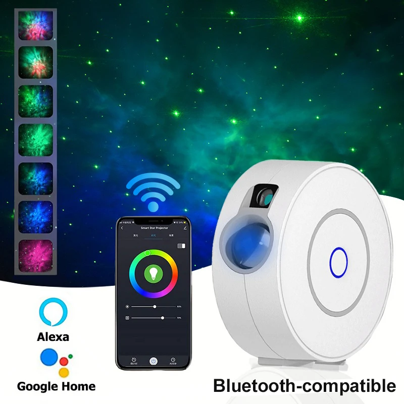 

Galaxy Projector Stars Projector Starry Sky Disco Light Smart App Controlled Laser Lamp Bedroom Decor Gift Space Nightlight