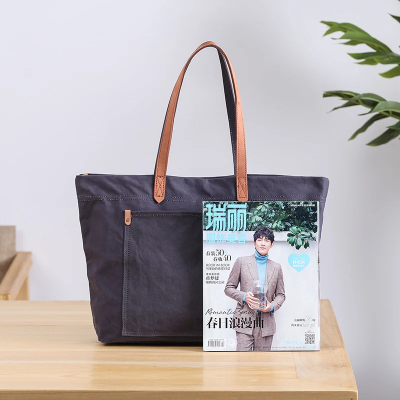 Холщовая большая сумка с японским мультяшным рисунком сумки через плечо для