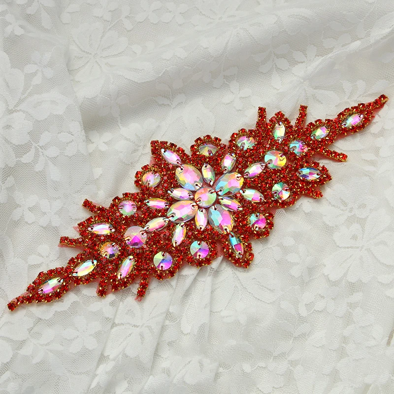 Clear Glass Rhinestone Sewing Iron On Appliques Trims Bouquet Dress Crafts Hot Fix Rhinestones Glue Art Decorations | Дом и сад