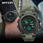 Часы наручные SANDA мужские электронные в стиле G-Shock, брендовые цифровые спортивные модные водонепроницаемые в стиле милитари, 2021