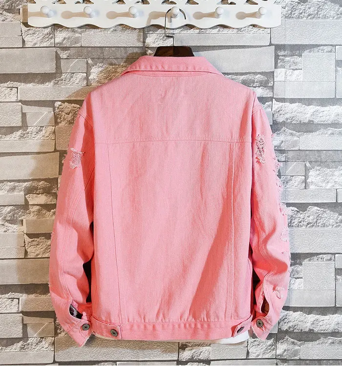Свободная черная джинсовая куртка размера плюс, 4Xl 5Xl, Весенняя уличная одежда розового и красного цветов, базовая джинсовая куртка Lover'S, повседневная верхняя одежда