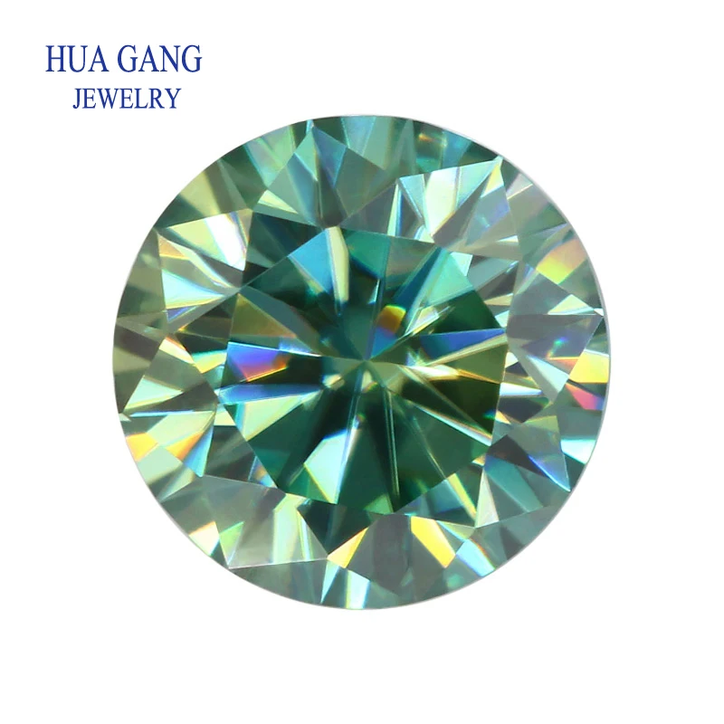 0 5 карат зеленый Муассанит бриллиантовая огранка свободные фотобусины мм VVS1
