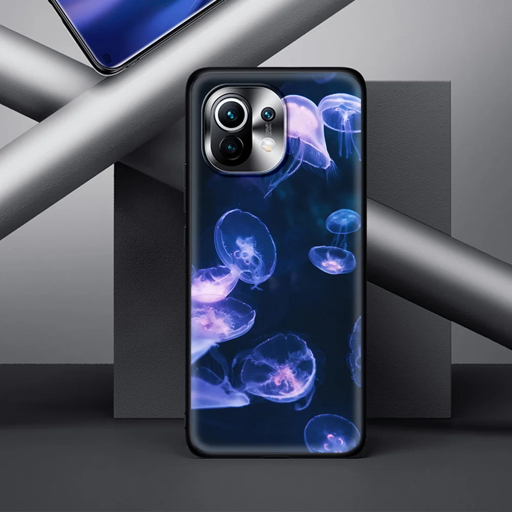 

Marine Jellyfish Silicone Soft Coque for Xiaomi Mi X3 NFC M3 10S 10T 9T 9 Lite Note 10 Pro 5G 11 Thin Phone Case Shell