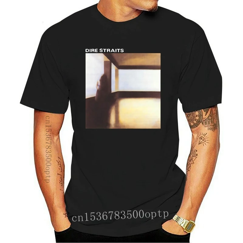 

New Dire Straits Rock Band Legend Album Cover Men'S Black White T-Shirt Size S-3Xl Full-Figured Tee Shirt